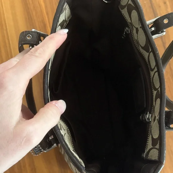 GUC Vintage Y2k Coach Signature C Jacquard canvas tote bag - Picture 8 of 10